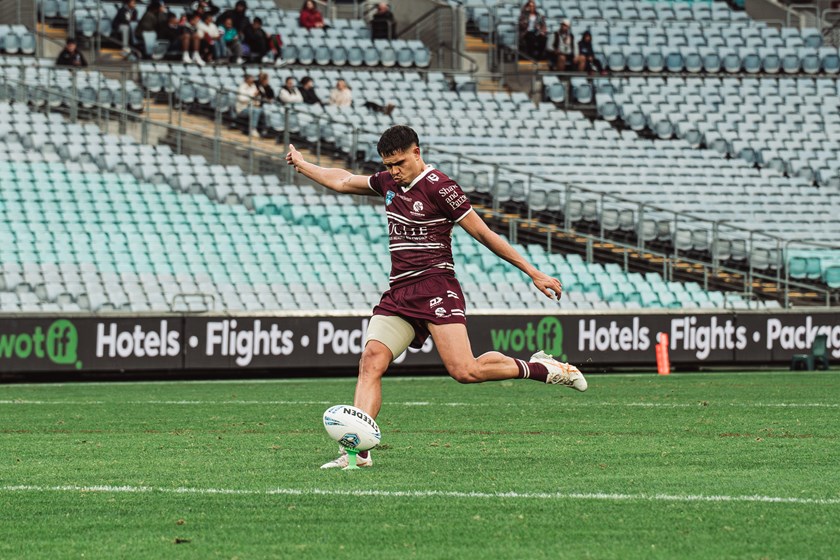 Full-back Kallum Weatherall-Stacey had a fine day with the boot