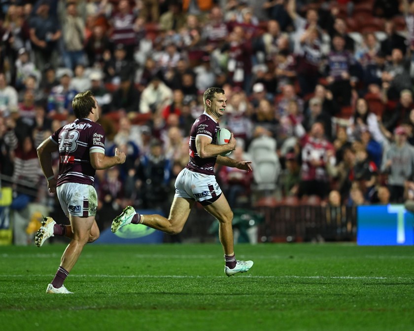 Tom Trbojevic cruises his way to the tryline 