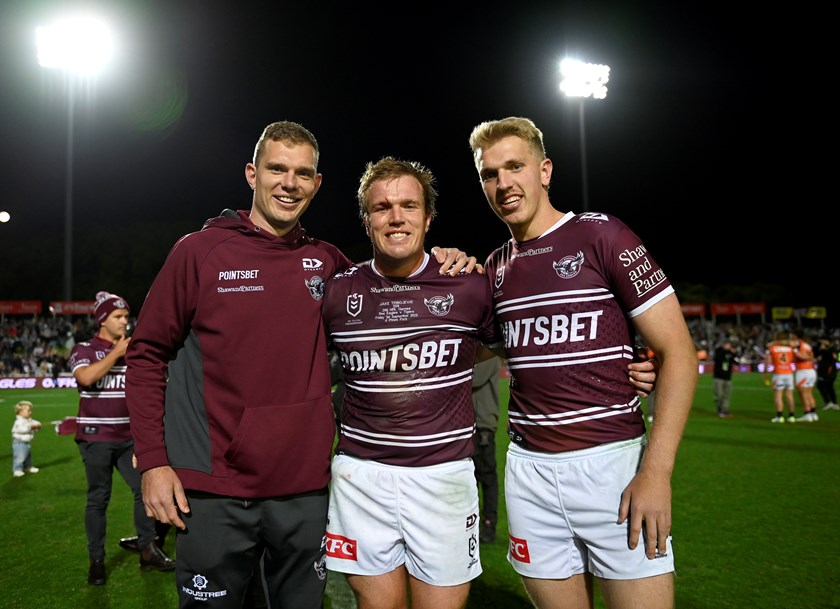 Brothers in arms...Tom, Jake and Ben Trbojevic are locked in at the Sea Eagles
