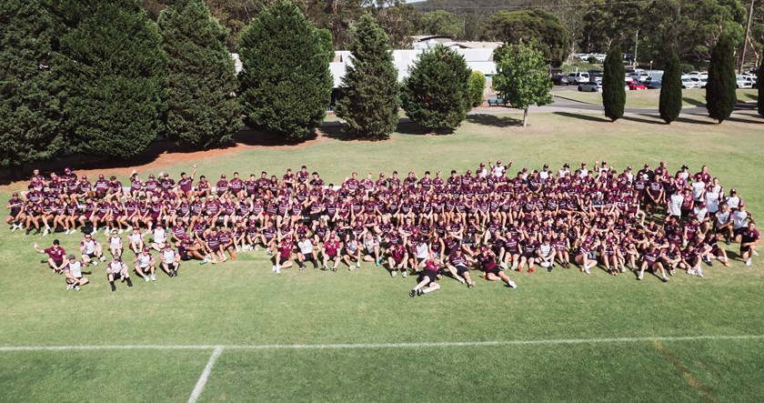 United....Sea Eagles players  and coaching staff from across all grades at the combined training session at Narrabeen