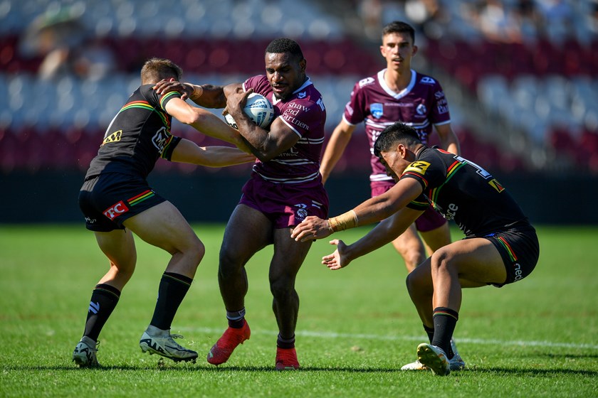 Tough day....Manly couldn't break through the Panthers defensive line to score