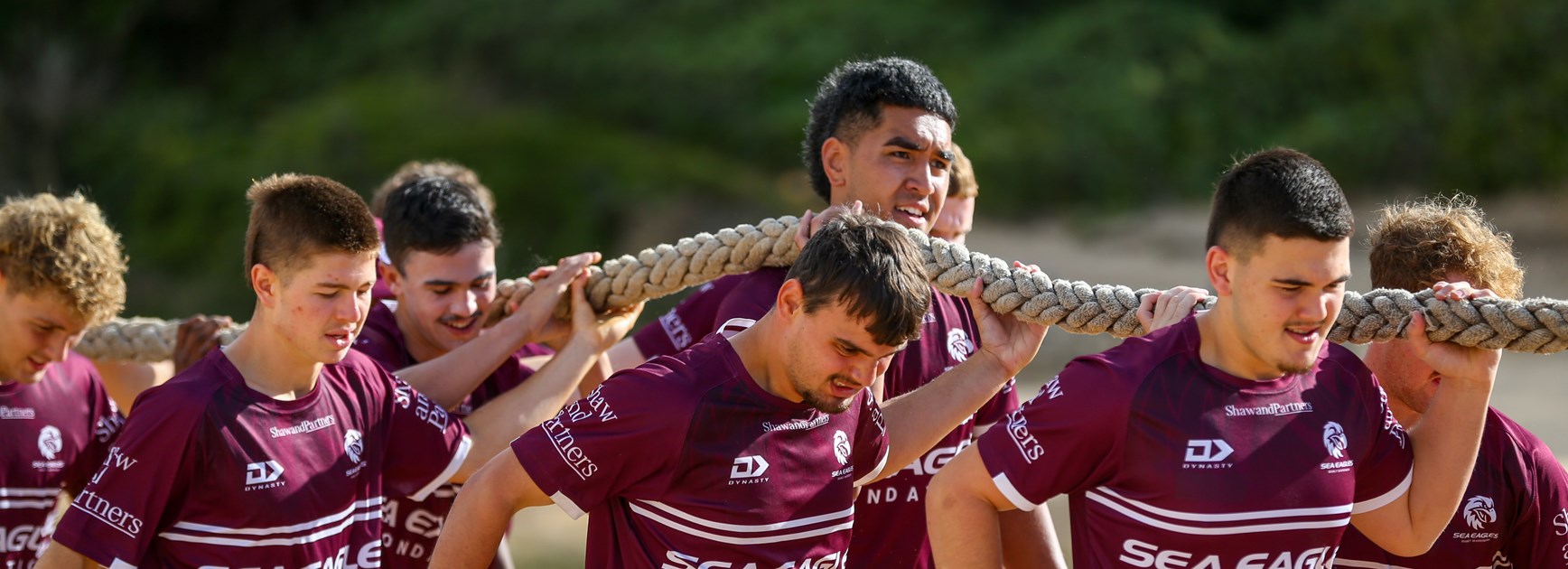 Young Sea Eagles put through challenging beach session