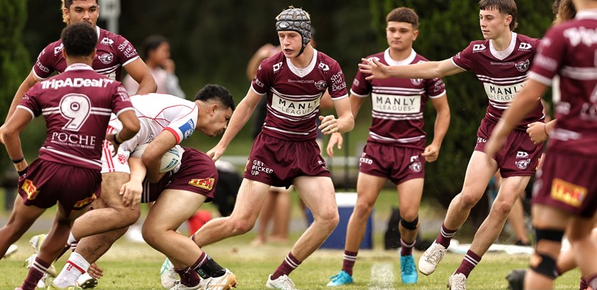  Proud locals...the Sea Eagles U16s Development team has 23 players from the Manly District Junior Rugby League ©David MacLean (PBS Sportspics) 