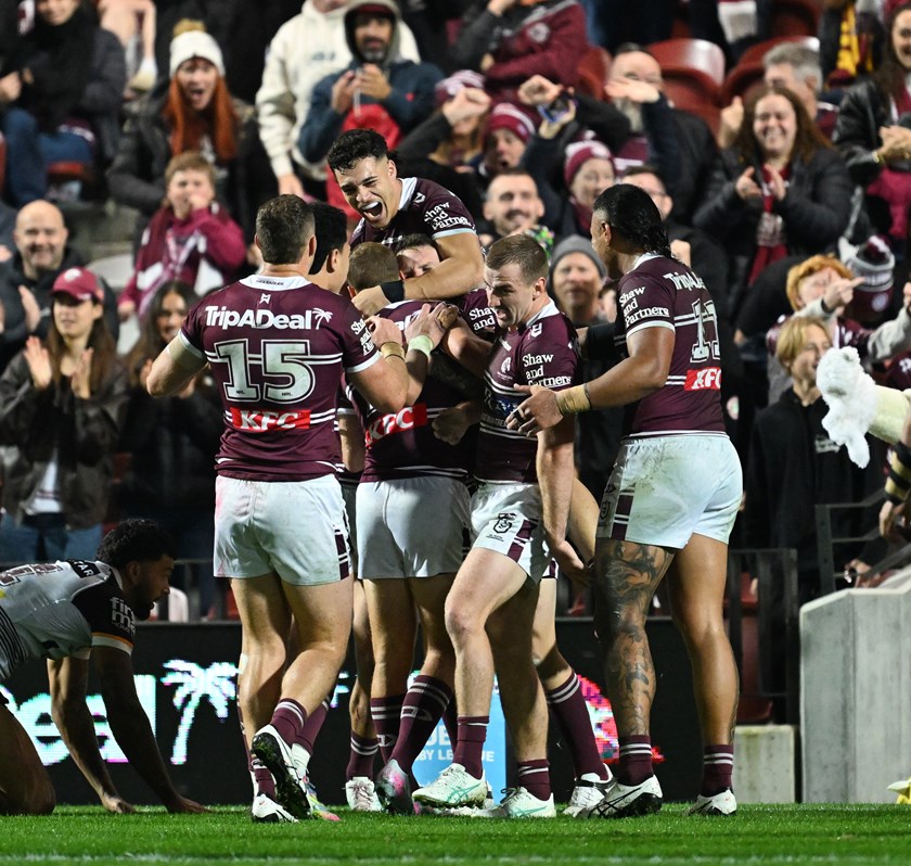 Historic Win: Good times at 4 Pines as Sea Eagles thump the Broncos 34-6 