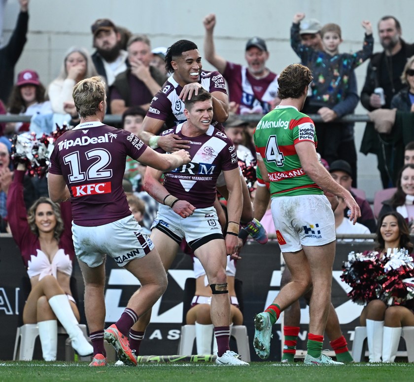 Bunnies belted: Sea Eagles defeat the Rabbitohs 30-12 at Brookie in Round 18 last season
