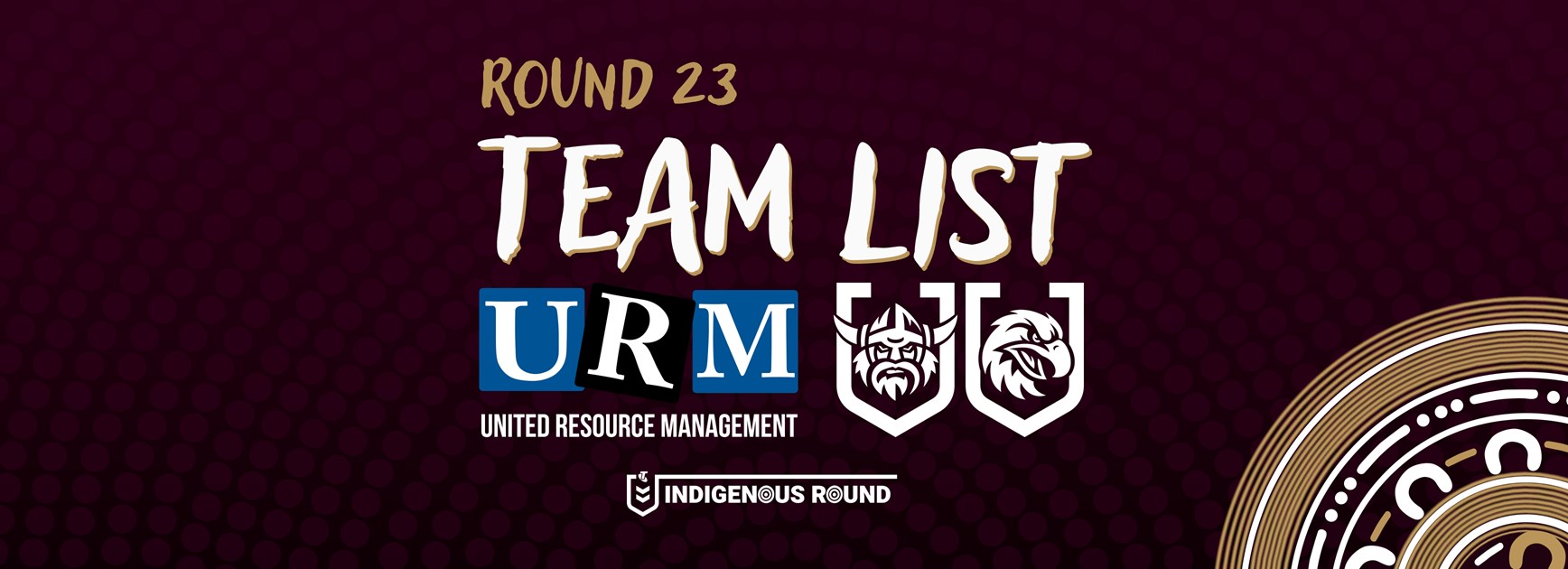 Team List: NRL Round 23 vs Raiders