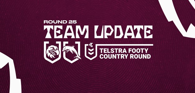 Team Update: Round 25 vs Dolphins