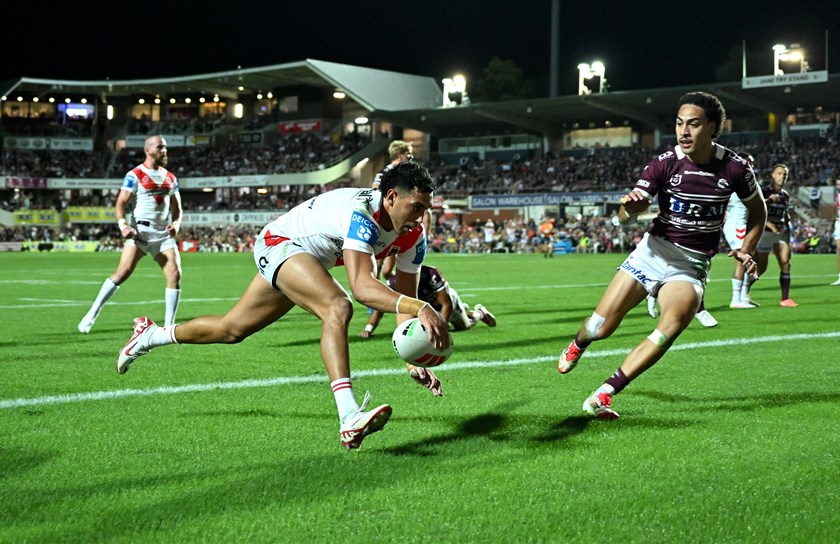 Sloan bagged a double in the Dragons 20-18 win over the Sea Eagles in Round 7