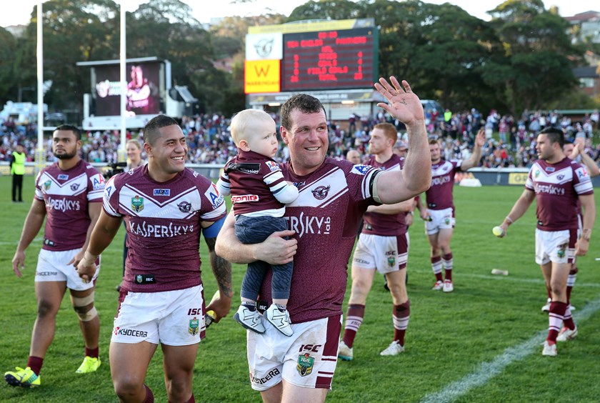 King says farewell to Manly fans in 2014 after his final game at Brookie
