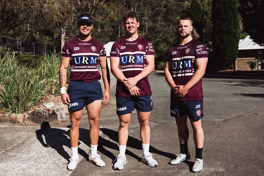 Jackson Shereb, Paul Bryan and Josh Feledy have their first session at the Sea Eagles 