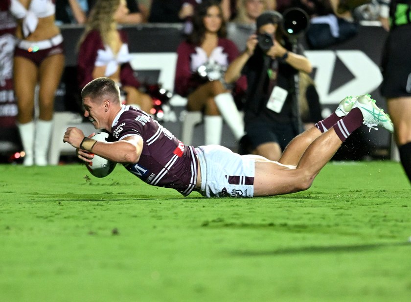 Yeh Baby: Garrick scored four tries against the Raiders hours after the birth of his daughter