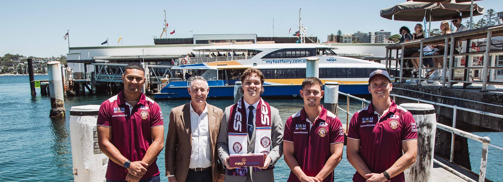 Marketing Manager, Tom McParlane and Nigel Ellsmore with Haumole, Joey and Reuben.

