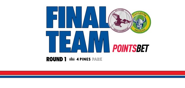 Final Team: Round 1 vs Raiders