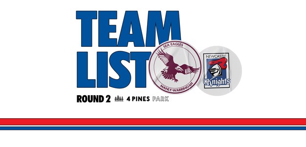 Team List: NRL Round 2 vs Knights