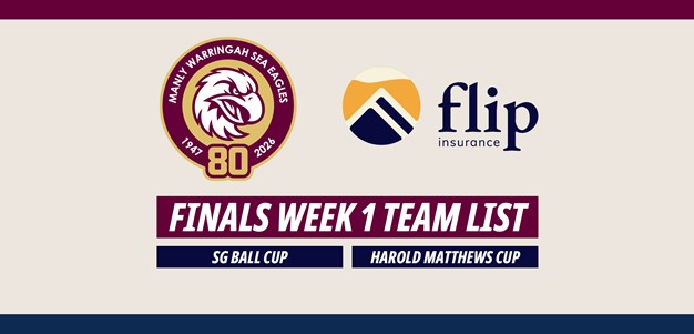 Junior Reps: Team Lists Finals Week 1