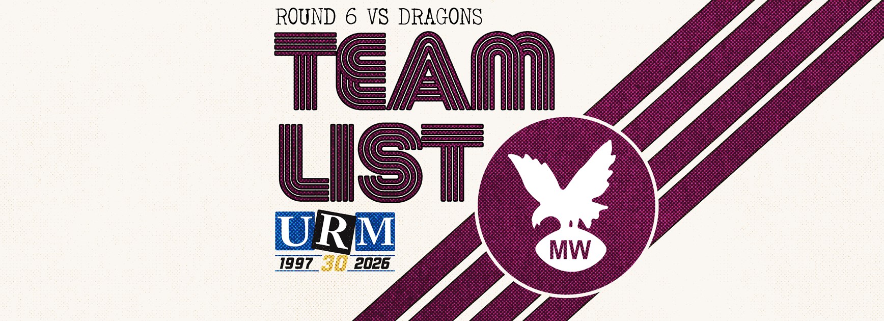 Team List: NRL Round 6 vs Dragons