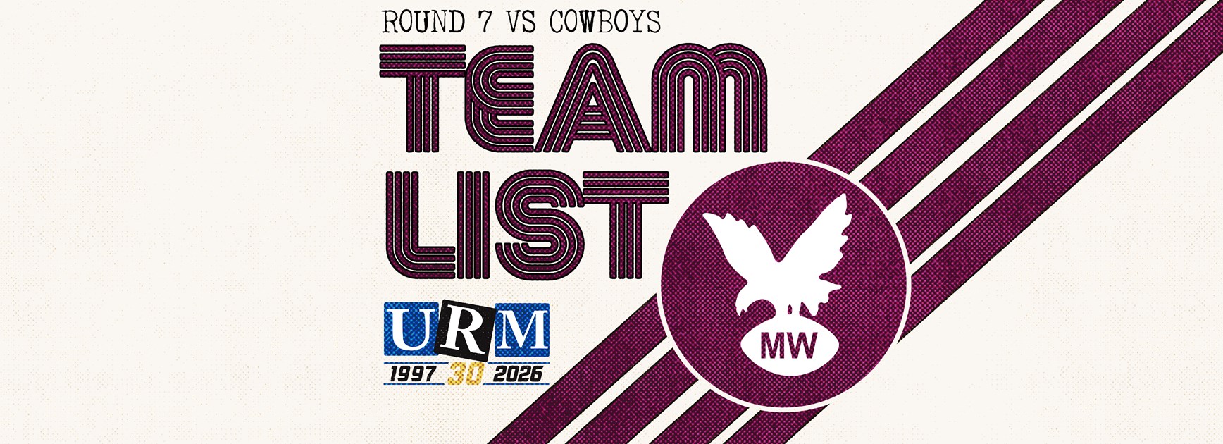 Team List: NRL Round 7 vs Cowboys