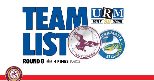 Sea Eagles Team List vs Eels ANZAC Round | Manly Warringah Sea Eagles
