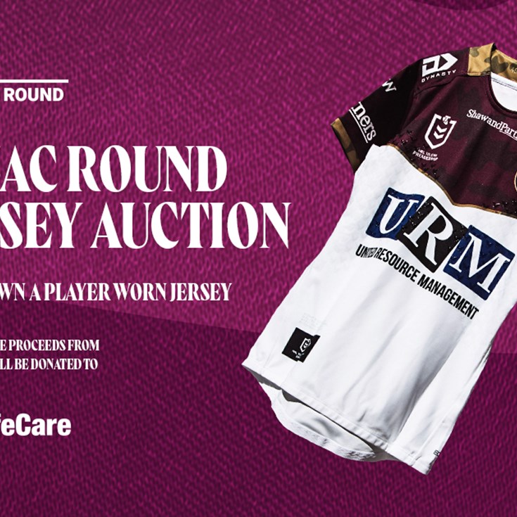 ANZAC Round: Signed Player Jersey Auction