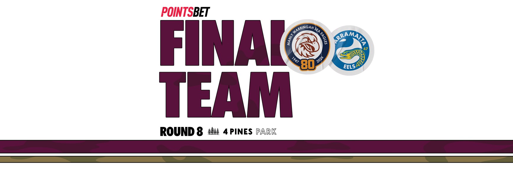 Final Team: ANZAC Round vs Eels