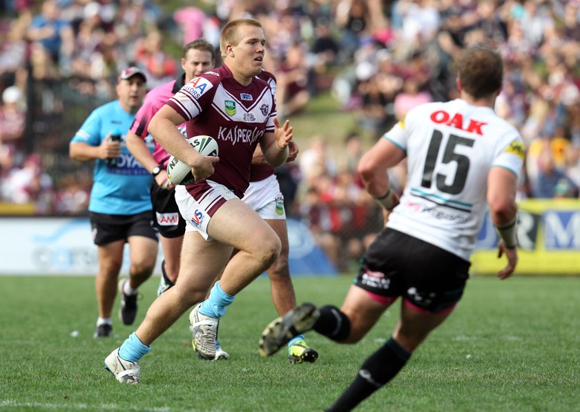Jake makes his NRL debut in Round 26, 2013 vs the Panthers