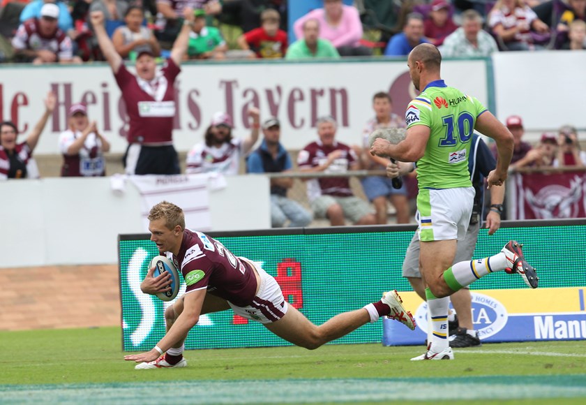 Tom scores on debut in Round 5 vs the Raiders in Albury