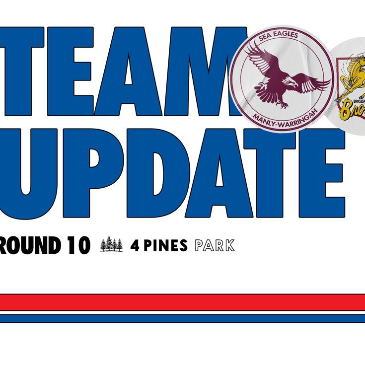 Team Update: NRL Round 10 vs Broncos