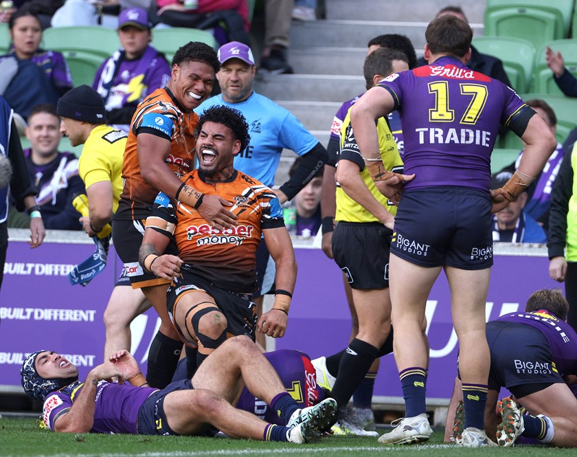 Taylan May has scored five tries in his last four games including a double against the Storm