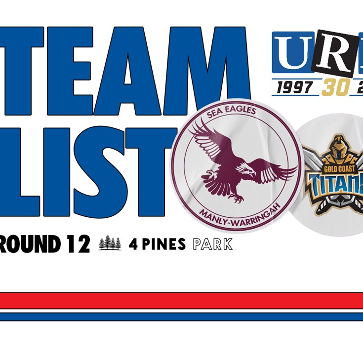 Team List: NRL Round 12 vs Titans