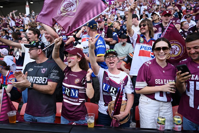 Manly fans were up and about at Magic Round