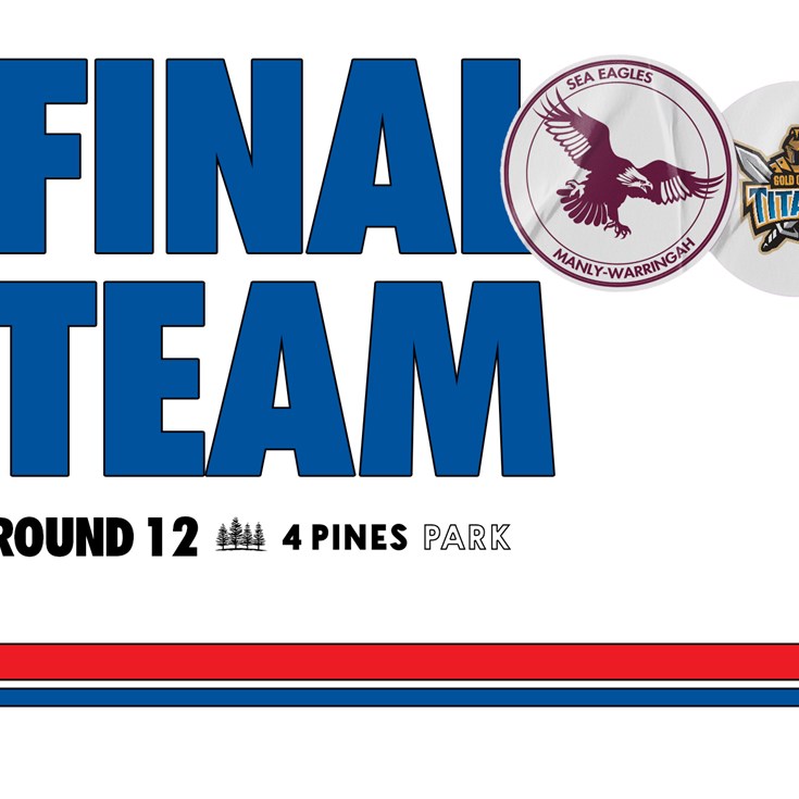 Final Team: NRL Round 12 vs Titans