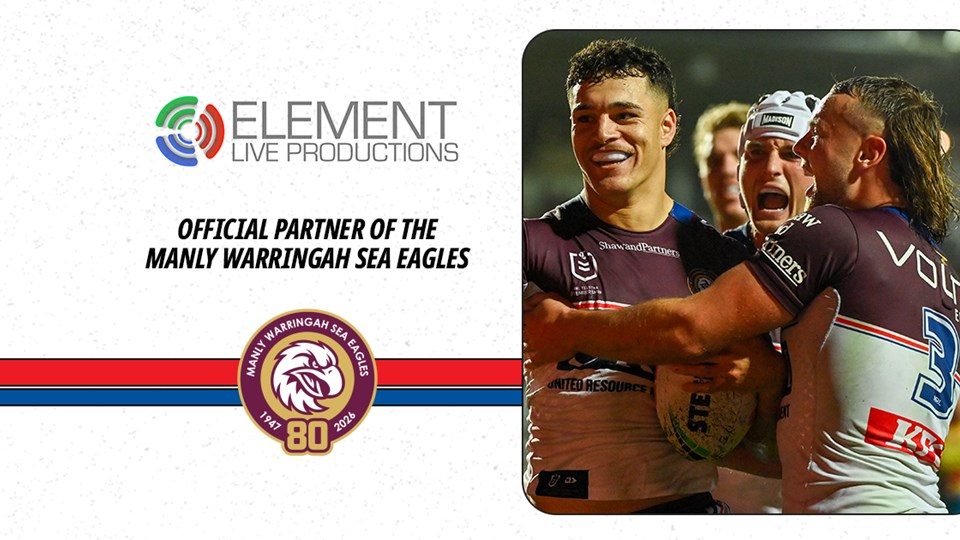 Sea Eagles welcome Element Live Productions as official Events Solutions Partner