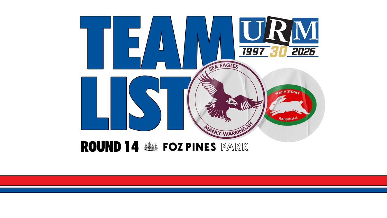Team List: NRL Round 14 vs Rabbitohs