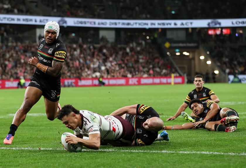 Faulalo leaves Panthers players in his wake at CommBank Stadium in Round 9