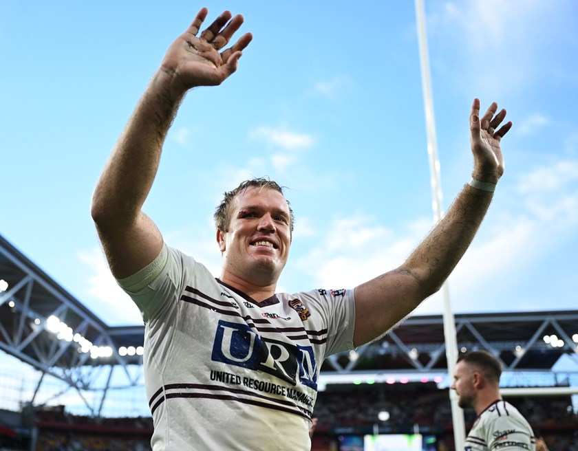 Jake thanking Sea Eagles fans after this year's Magic Round victory over the Wests Tigers
