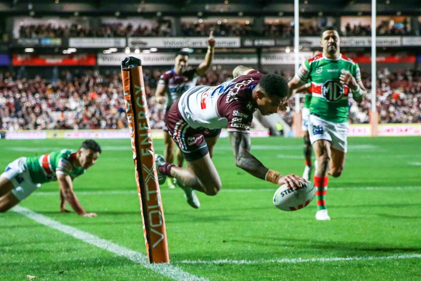 Jason Saab has scored seven tries in seven games against the Storm