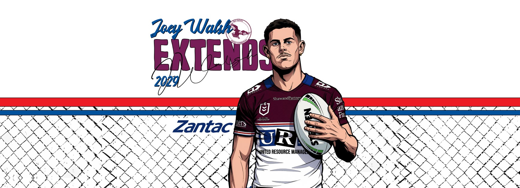 Joey Walsh extends contract at Manly