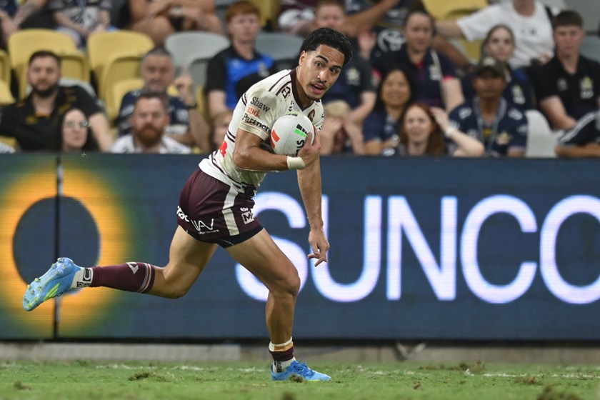 Lehi Hopoate scored Manly's first two tries against the Cowboys in Round 7