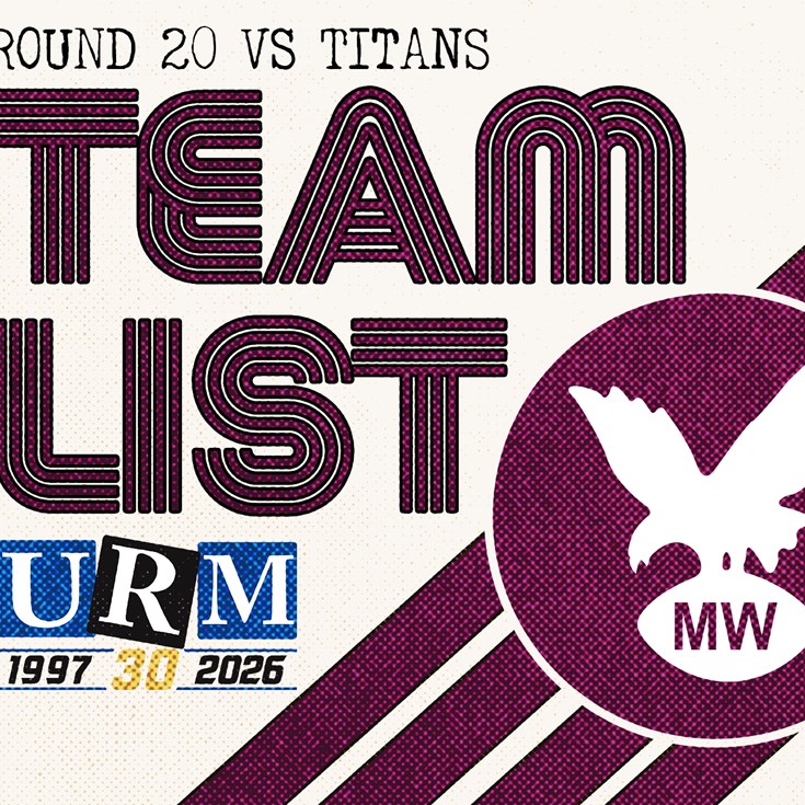 Team List: NRL Round 20 vs Titans