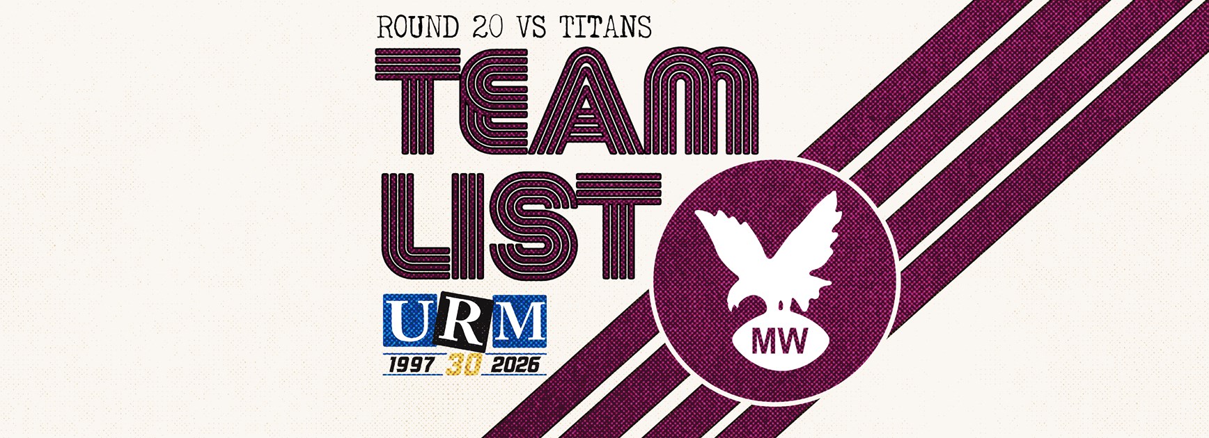 Team List: NRL Round 20 vs Titans