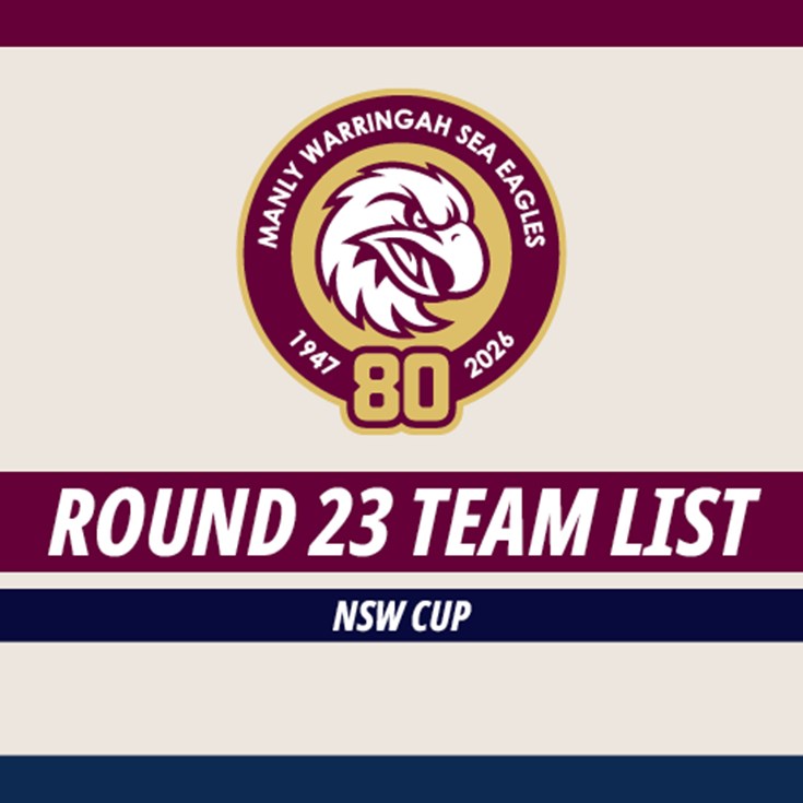 Team List; NSW Cup Round 23 vs Storm