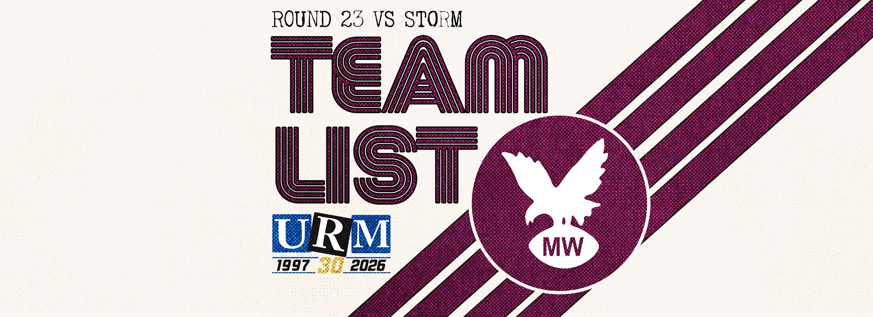 Team List: NRL Round 23 vs Storm