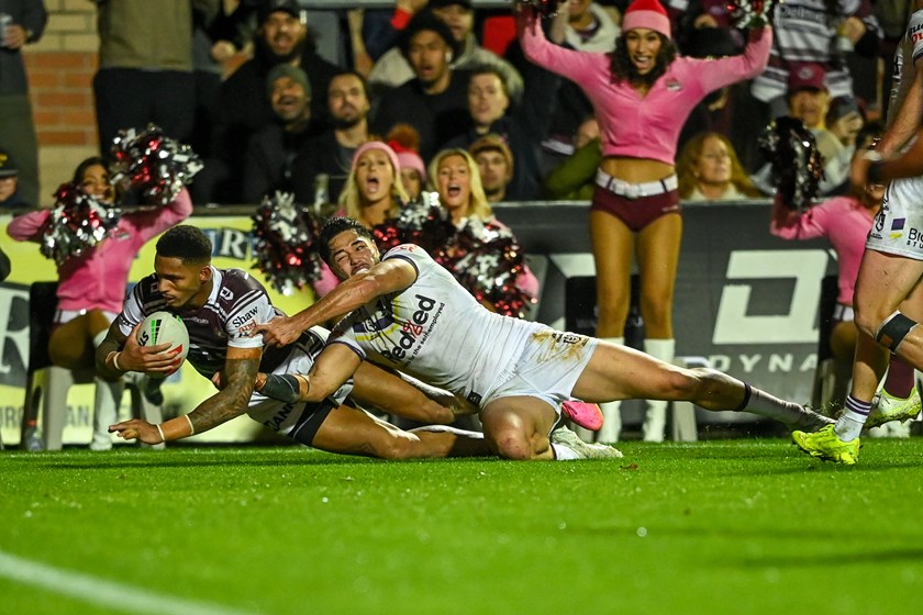 Jason Saab has scored eight tries in eight games against the Storm.