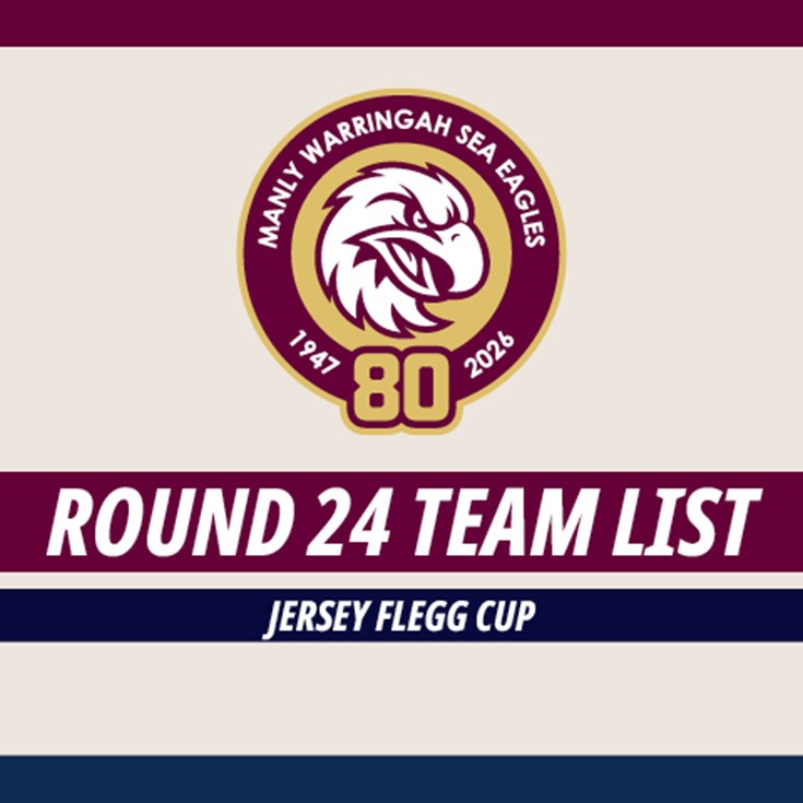 Team List: Jersey Flegg Cup Round 24 vs Warriors