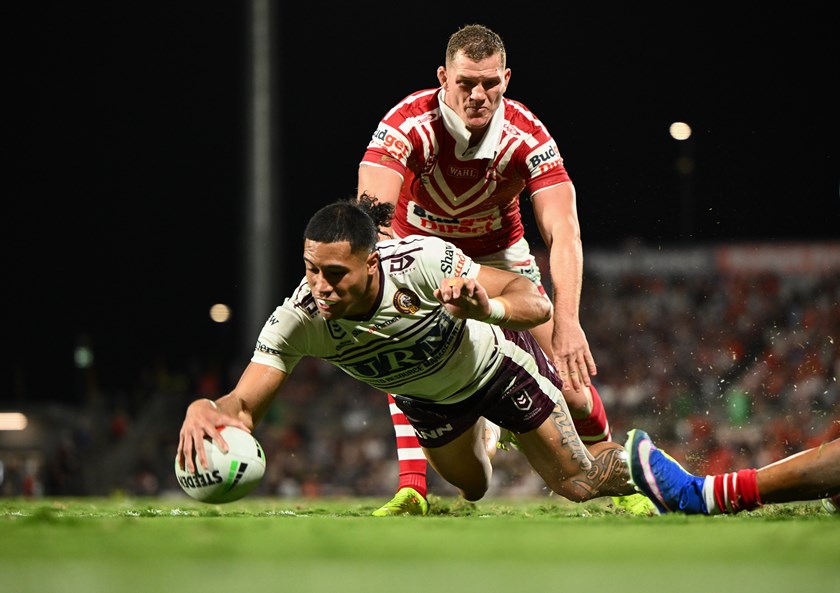 Tolu Koula has scored five tries in four games against the Dolphins