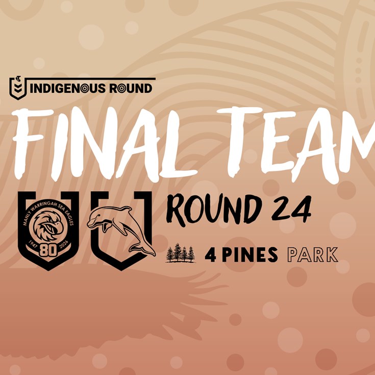 Final Team: NRL Indigenous Round vs Dolphins