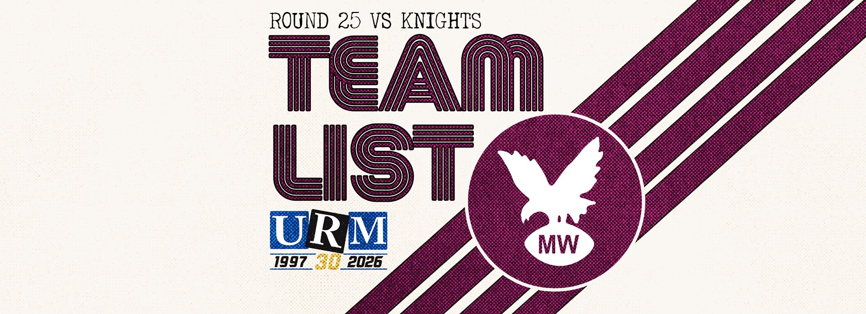 Team List: NRL Round 25 vs Knights