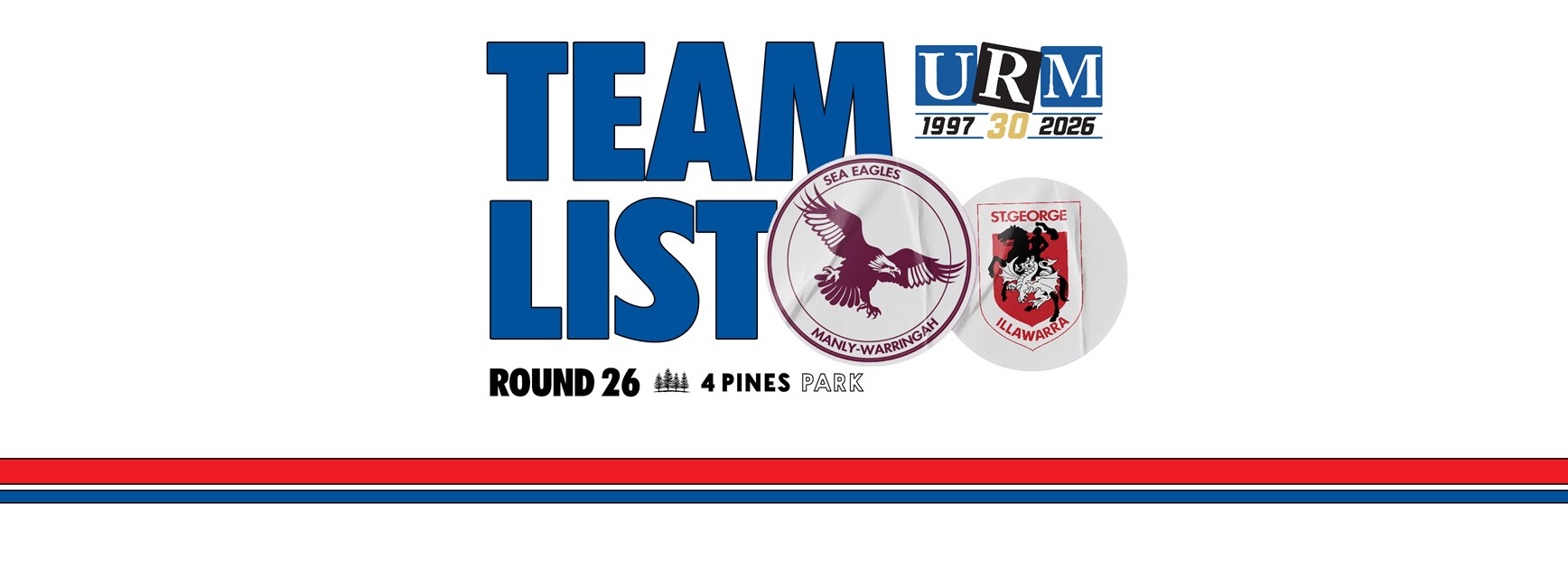 Team List: NRL Round 26 vs Dragons