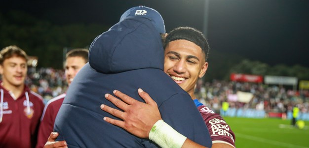Large all smiles after huge moment