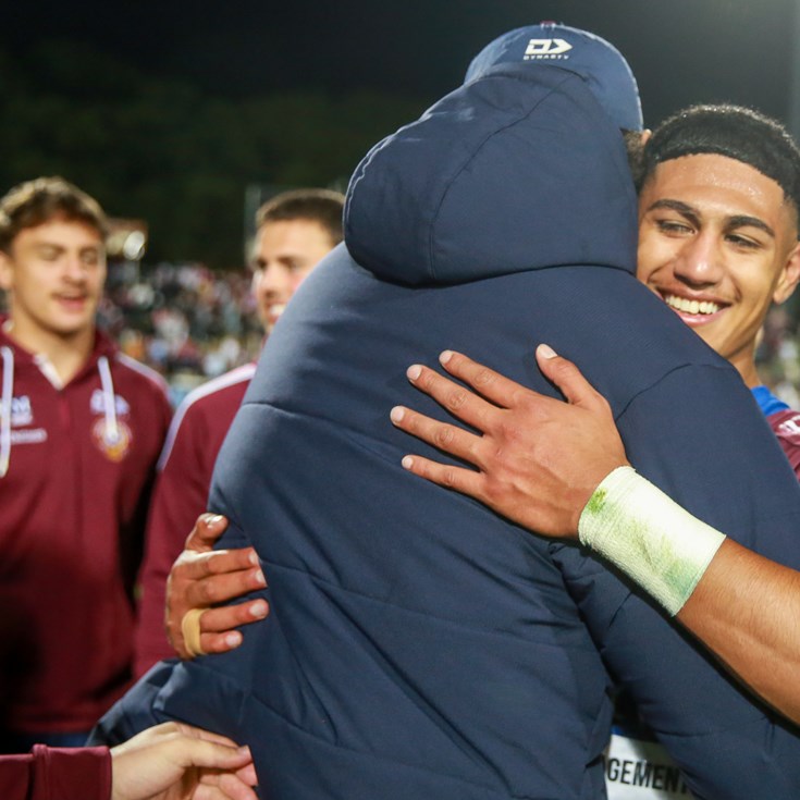 Large all smiles after huge moment